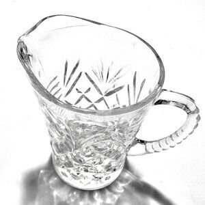 Vintage Deep-Cut-Glass 8 oz. Pitcher